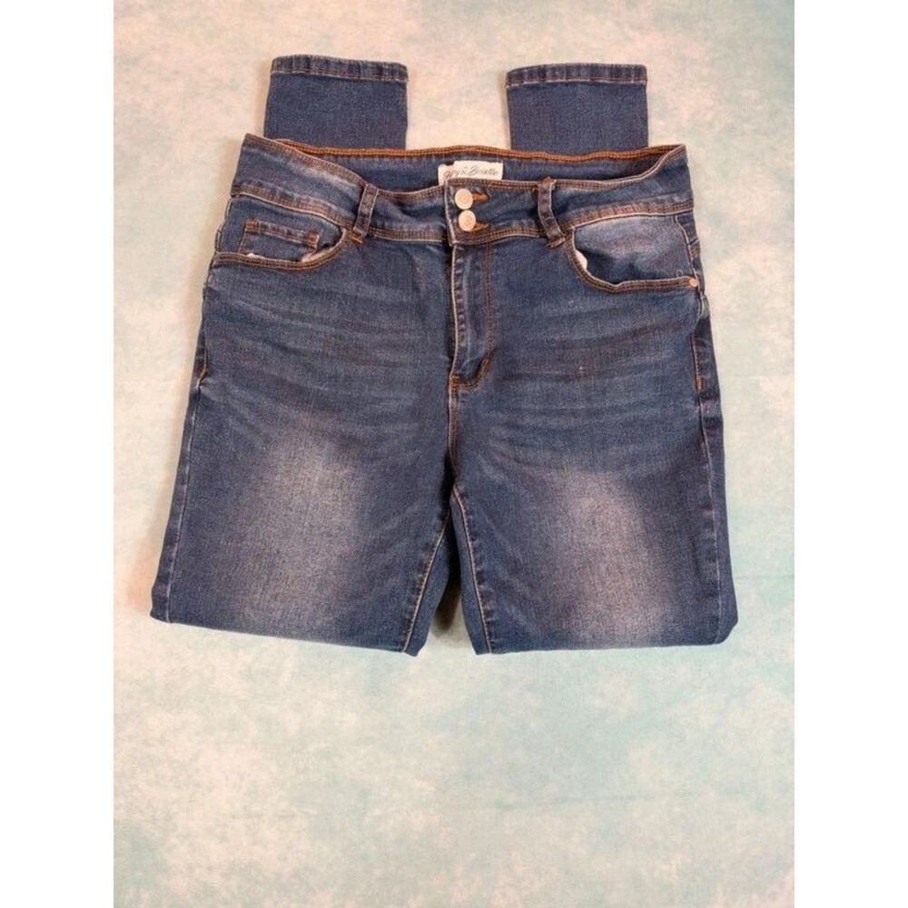 Honey & Bristle Women’s 12P Blue Stretch Denim Jeans Petite Double Button